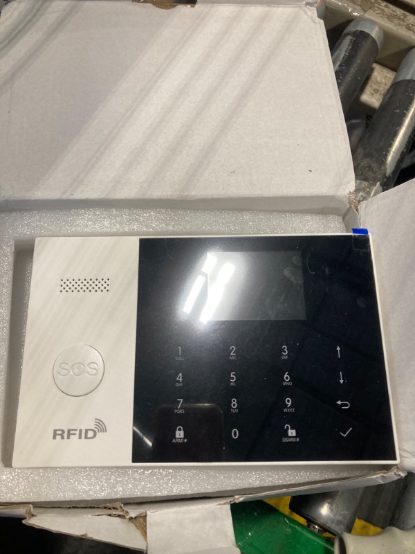 Photo 1 of **new open box return**GSM Smart Home Security Alarm Kit, Wireless WiFi Home Alarm System with Siren, PIR Motion Sensor, Remote Controls, Window/Door Sensor, Support SMS Push/APP Connection (24pcs kit)
