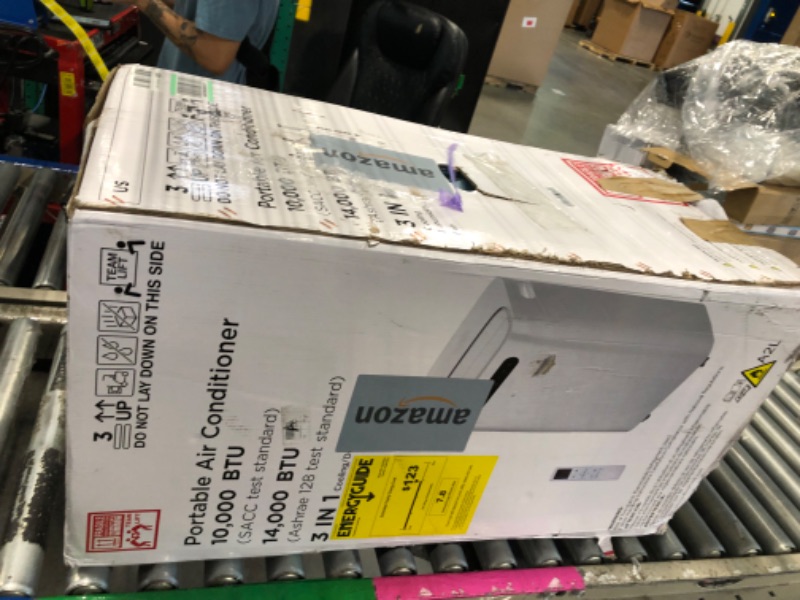 Photo 1 of 14000 BTU Portable Air Conditioners,Cools Up to 700 Sq.Ft,Portable AC Unit with Remote Control,Cooling,Fan,Dehumidification,Sleep Mode& Installation Kits for Large Rooms,White