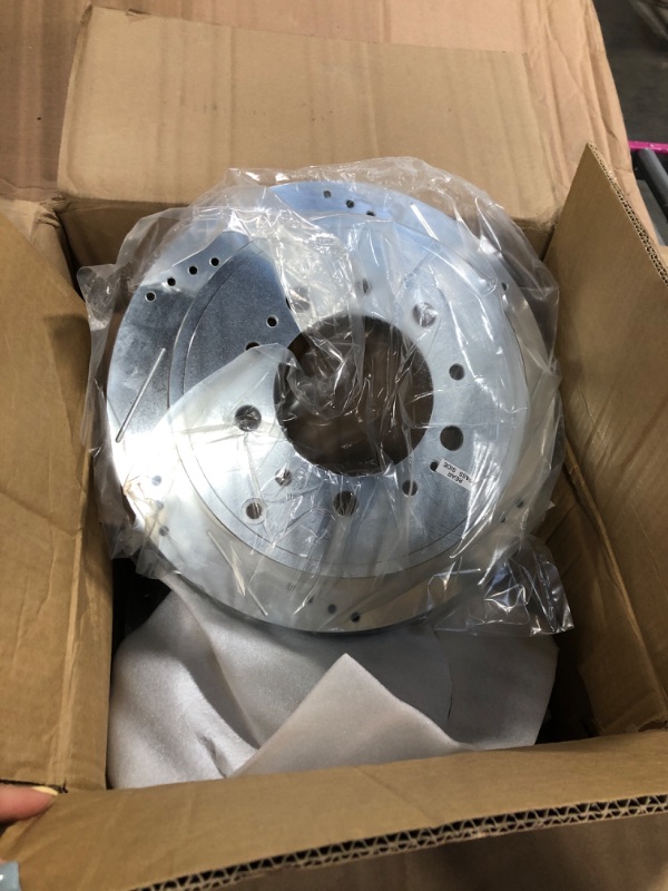Photo 1 of Power Stop AR82153XR Power Stop Extreme Performance Drilled And Slotted Brake Rotors Front Right Power Stop Extreme Performance Drilled And Slotted Brake Rotors