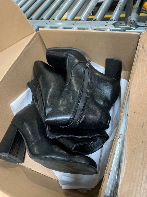 Photo 1 of **VERY USED** Modatope Black Knee High Boots for Women Chunky Heel Square Toe Fall Boots High Heel Side Zipper Tall Boot Womens Size 6.5