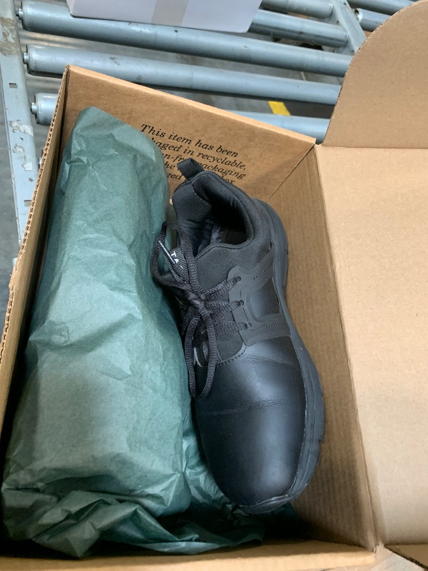Photo 1 of **VERY USED**Taquco Non Slip Work Shoes for Mens Slip On Sneakers Waterproof Chef Kitchen Shoe Hands Free Comfortable Slip Resistant Restaurant Footwear Hombre Zapatos de Trabajo (Black,7.5)