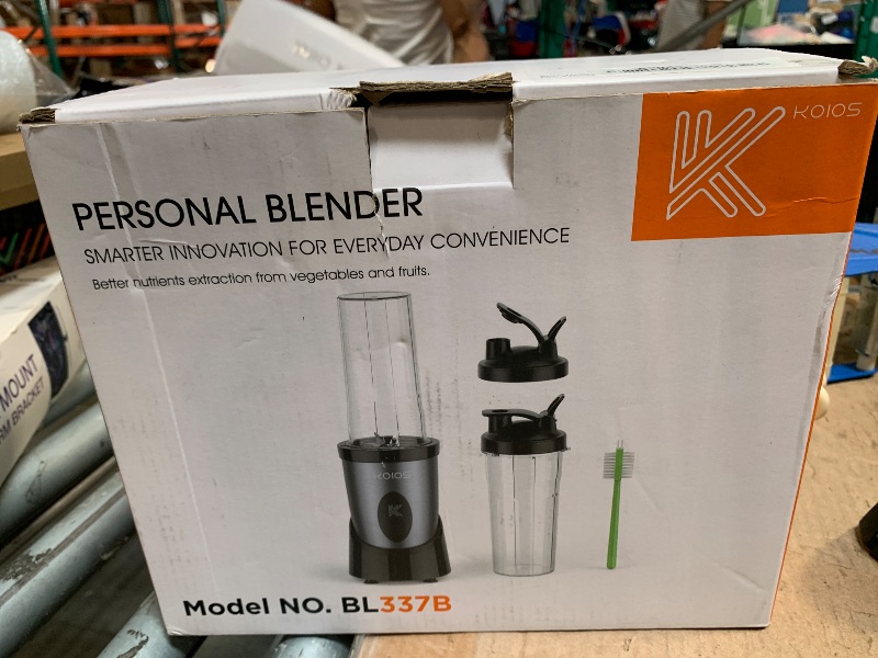 Photo 1 of **MISSING PARTS**KOIOS Smoothie Blender, 900W Personal Blender for Shakes and Smoothies for Kitchen with 2 No-BPA 22oz Portable Cups, Single Serve Smoothies Maker Mixer for Juices, Nutritious Recipe (Grey Blue)