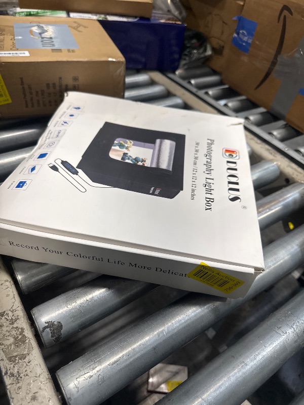 Photo 1 of DUCLUS Light Box Photo Studio, 12"x12" Professional Photo Booth Box with 8 Photo Backdrop, 112 LED Lights Dimmable & high CRI>95 Lightbox for Mini Product Photography: Jewelry, Miniature Models etc.