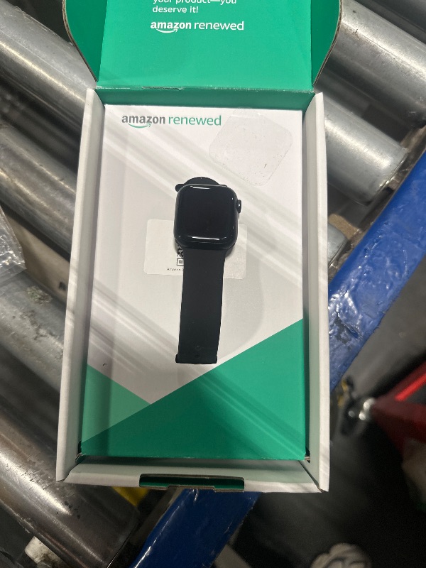 Photo 1 of [LOCKED] Apple Watch Series 8 (GPS + Cellular, 41MM) - Midnight Aluminum Case with Midnight M/L Sport Band (Renewed Premium)