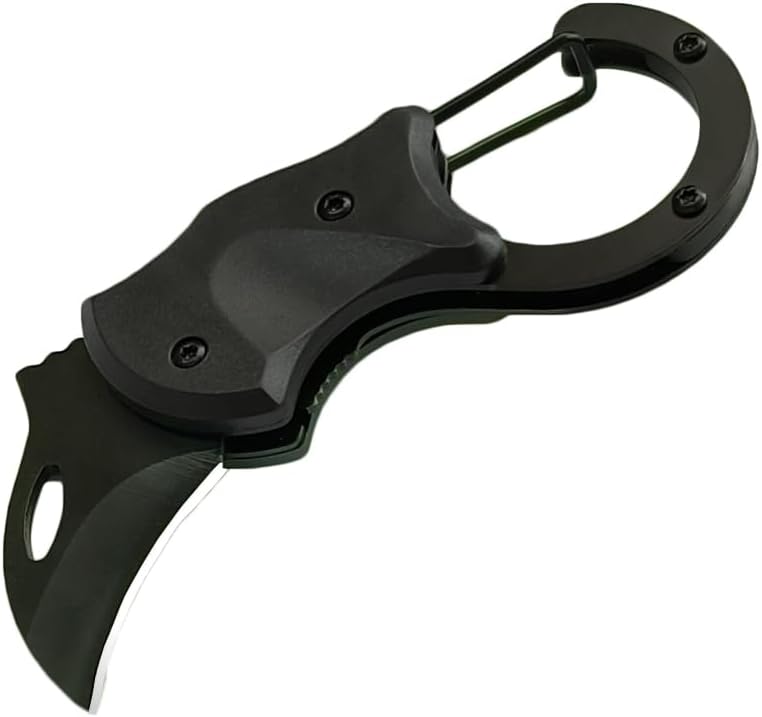 Photo 1 of  Men's Small Pocket Knife with Safety Lock, Self-Defense Keychain Box Cutter, 1.34-Inch Blade, Compact Folding EDC Tool for Everyday Carry (Black)