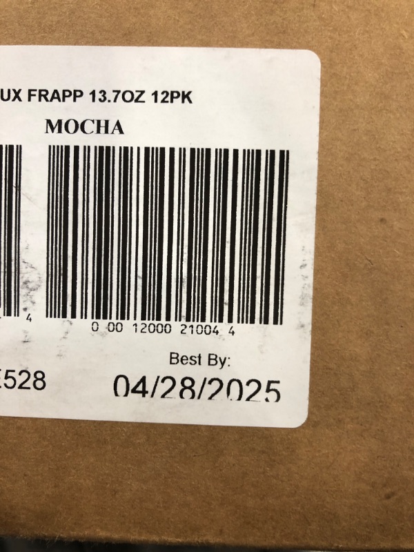 Photo 1 of **EXPIRED** Starbucks Frappuccino Coffee Drink, Mocha, 13.7 fl oz Bottles (12 Pack)