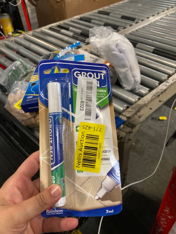 Photo 1 of Grout Pen White Tile Paint Marker: Waterproof Grout Paint, Tile Grout Colorant and Sealer Pen - White, Narrow 5mm Tip (7mL)