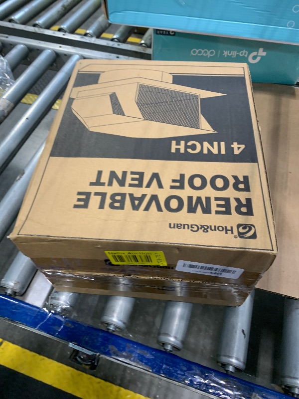 Photo 1 of [Upgrade Airflow] Hon&Guan Removable Roof Vent Cap, 4 Inch Roof Dryer Vent for Houses, 4 Inch Exhaust Vent for Ventilation System-with Damper and Two New Small Vents,Galvanized Steel