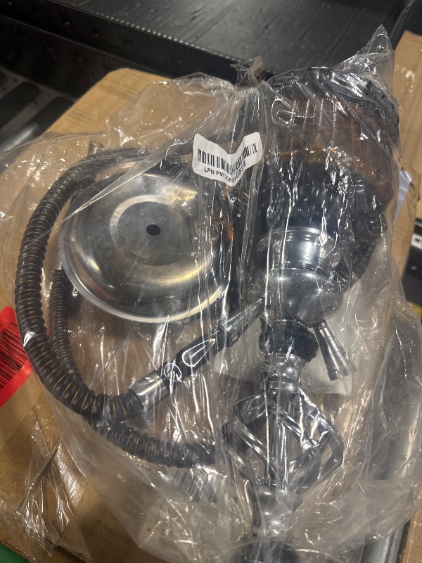 Photo 1 of 2 Hose Hookah Set 15'' Shisha With Everything Hookah Glass Vase Hollow-Carved,Coal Tong, Hookah Foil, Disposable Tips (Brown)