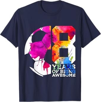 Photo 1 of ****USED**8 YEARS OF BEING AWESOME SOCCER 8TH BIRTHDAY T-Shirt