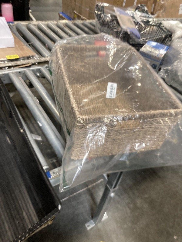 Photo 1 of StorageWorks Extra Large Wicker Baskets for Organizing, Seagrass Storage Basket with Built-in Handles, 1 Pack