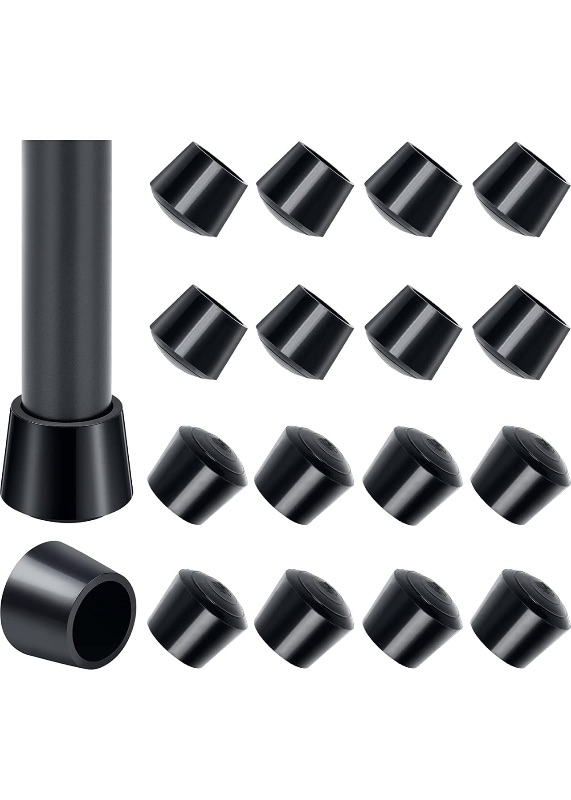 Photo 1 of ** similar image**Sopito Chair Leg Tips Caps 1-1/4 Inch Rubber Table Chair Leg Caps,16 PCS Furniture Cups Floor Protectors, Black