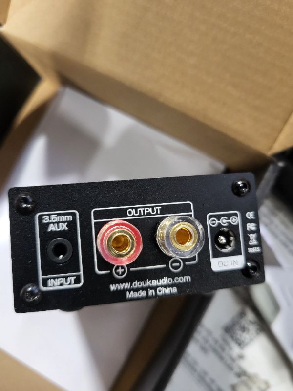 Photo 1 of ***cords missing**
Douk Audio Mini Bluetooth Amp, 100 watts Hi-Fi Digital Amplifier for Home Stereo Speakers with Treble/Bass Control, 3.5mm AUX Input (G3)