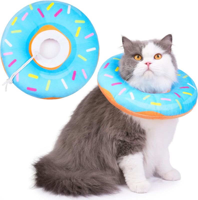 Photo 1 of 
Hpetppy Cat Cone Collar Soft, Cat Recovery Collar for Wound Healing Cute Cat Donut Adjustable Cat Cones to Stop Licking Comfortable Lightweight Neck...
Size:A-Blue
Color:Small