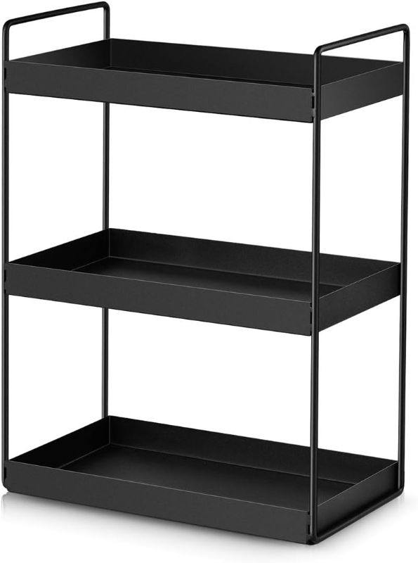 Photo 1 of 
3-Tier Bathroom Countertop Organizer Vanity Tray Cosmetic & Makeup Storage Kitchen Spice Rack Standing Shelf, Black