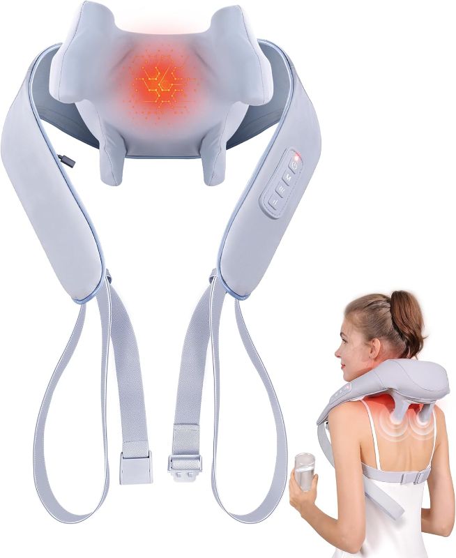 Photo 1 of 
MASGRE Electric Shiatsu Back and Neck Massager, Cordless Shoulder Massager with Heat, Deep Tissue 3D Kneading Massage Pillow for Shoulder, Leg, Body Muscle...