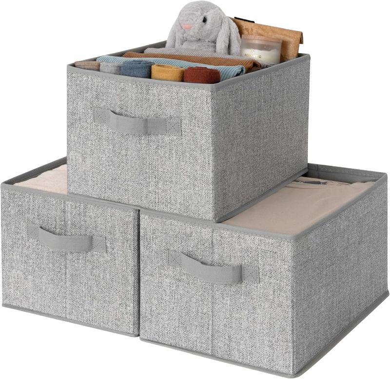 Photo 1 of 
GRANNY SAYS Storage Baskets for Shelves, Fabric Storage Bins with Handles, Collapsible Storage Boxes, Closet Storage Bins, Organizers and Storage, Gray,...
