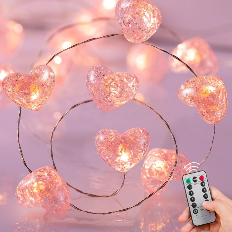 Photo 1 of 
Pink Heart Fairy Lights