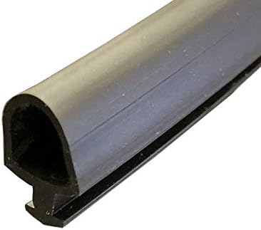 Photo 1 of 
Black Silicone Bulb Type Gasket Weatherstrip, 3/8" Width, 3/16" Backing -