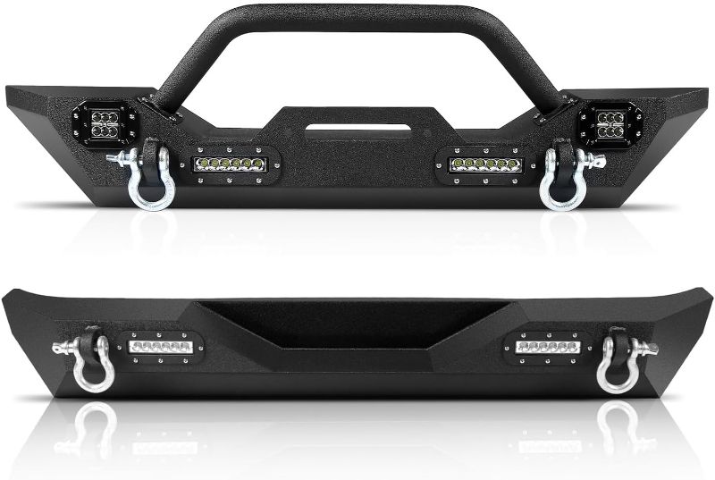 Photo 1 of ****MISSING HARDWARE****
Peforway Off Road Bumper Combo compatible with Jeep Wrangler JK & Unlimited 2007-18 2/4 Door,Front Rear Bumper Set with Winch Plate, Heavty Duty Bumpers...