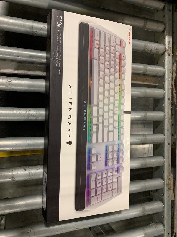 Photo 1 of Alienware Low-Profile RGB Gaming Keyboard AW510K Light, Alienfx Per Key RGB Lighting, Media Controls and USB Passthrough, Cherry MX Low Profile Red Switches, Lunar light