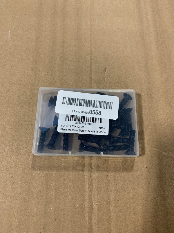 Photo 1 of 1/4-20 x 1 Flat Head Machine Screws Countersunk Bolts, 304 Stainless Steel Black Finish, Fully Threaded, 25 PCS