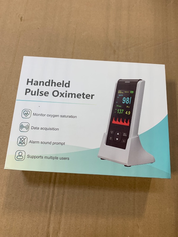 Photo 1 of HealthTree Infant Handheld Pulse Oximeter Oxygen Monitor Fingertip for Adult Baby, Rechargeable Oximeter with Overnight Continuous, Alarm