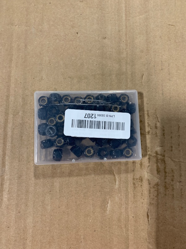 Photo 1 of 1/4-20 Nylon Insert Hex Lock Nuts Locknuts, 304 Stainless Steel 18-8, Black Oxide, 50 PCS
