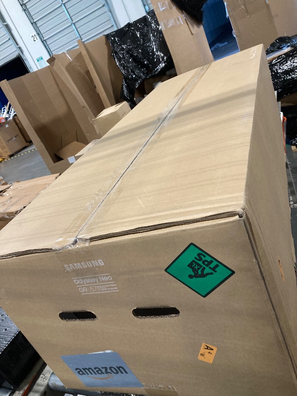 Photo 1 of **OPENED IN NELLIS WAREHOUSE**SAMSUNG 57" Odyssey Neo G9 Series Dual 4K UHD 1000R Curved Gaming Monitor, 240Hz, 1ms with DisplayPort 2.1, Quantum Mini-LED, DisplayHDR 1000, AMD FreeSync Premium Pro, LS57CG952NNXZA, 2023