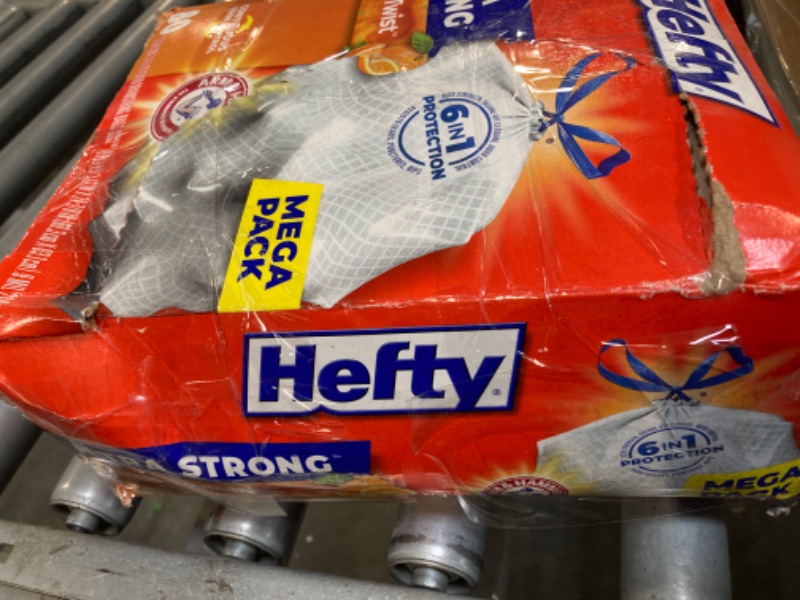Photo 1 of **MISSING PARTS**Hefty Ultra Strong Tall Kitchen Trash Bags, 13 Gallon Citrus Twist Scent, 80 Count