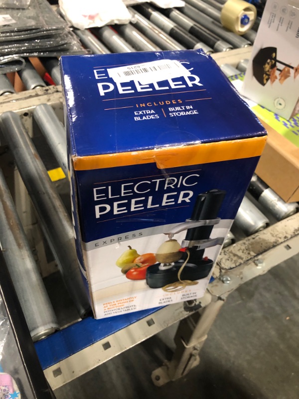 Photo 1 of AIHANCH Electric Potato Peeler Automatic Potato Peeler Machine, Electric Peeler Fruits and Vegetables, Apple Peeling Machine for Kitchen [1 Adapter 2 Extra Blades] with Apple Corer (Black-C)