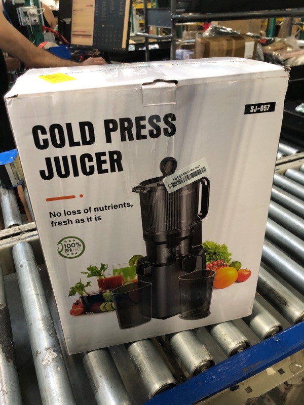 Photo 1 of Juicer Machines with 5.8" Large Feed Chute, Cold Press Juicer For Whole Vegetables and Fruits, 400W Professional Slow Masticating juicer Easy to Clean for Batch Juicing (Titanium Gray)