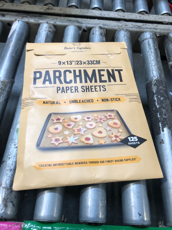 Photo 1 of 125 Pcs 9x13 Inch Parchment Paper Sheets by Baker's Signature | Parchment Baking Paper, Unbleached Parchment Paper - Perfect for Baking, Precut Non-Stick Sheets, Eco-Friendly, Will Not Curl or Burn