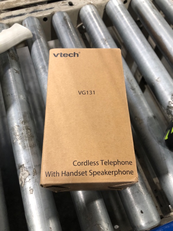 Photo 1 of [New] VTech VG131 DECT 6.0 Cordless Phone - Bluetooth Connection, Blue-White Display, Big Buttons, Full Duplex Speakerphone, Caller ID,Easy Wall Mount, 1000ft Range (White/Grey)