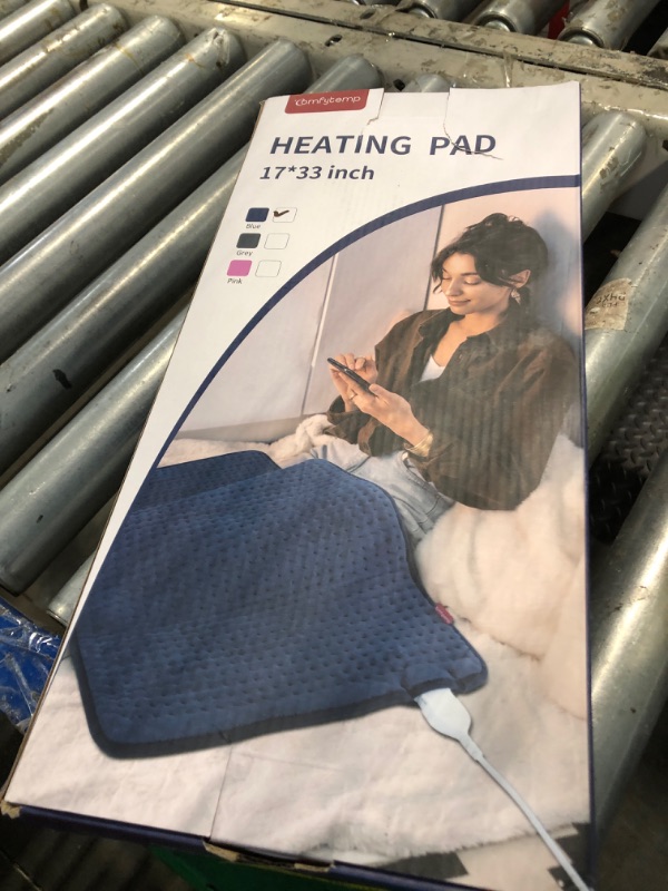 Photo 1 of **MISSING PARTS**Comfytemp Heating Pad for Back Pain Relief - FSA HSA Eligible Extra Large Heating Pad XXL, Birthday Gifts for Women Mom Her Wife, 17''x 33'' King Size Electric Heating Pads for Period Cramps (Blue)      