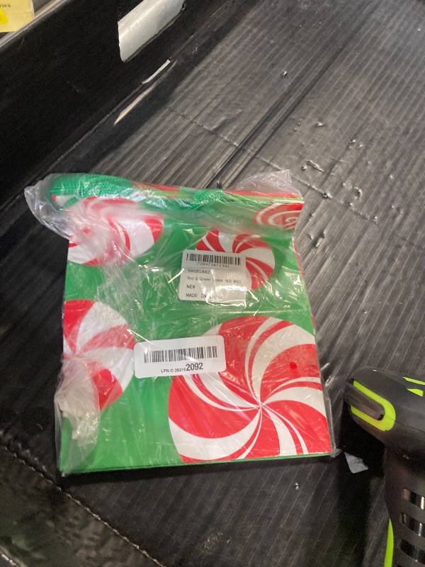 Photo 1 of "Hallmark 9"" Medium Christmas Gift Bags with Handles (Pack of 3; Red and Green Christmas Tree, Peppermints, Stripes)" (5XGB1802)