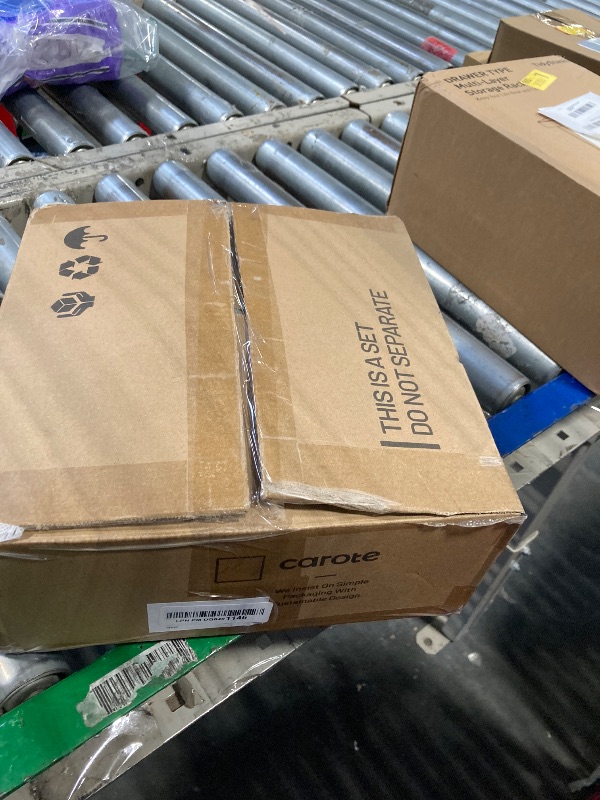 Photo 1 of CAROTE Nonstick Cookware Sets, Non Stick Pots and Pans Set Detachable Handle, Kitchen Cookware Sets with Removable Handle, Stackable RV Cookware for Campers, Oven Safe, Midnight Black, 5pcs