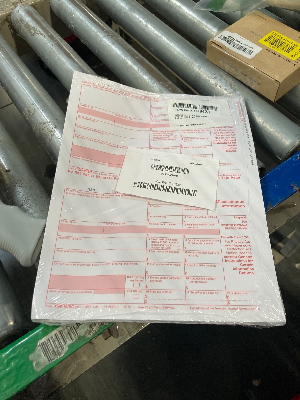 Photo 1 of 1099 MISC Forms 2024, 5 Part Set, Kit for 25 Vendors Complete Laser 1099 Tax Forms in Value Pack 1099 Misc 2024 - NO ENVELOPES