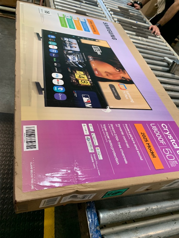 Photo 1 of Samsung 50-Inch Class Crystal UHD U8000F 4K Smart TV (2025 Model) Endless Free Content, Crystal Processor 4K, MetalStream Design, Knox Security, Alexa Built-in*****&*!!!!!!screen damaged, selling for parts, FINAL SALE*****&*!!!!!!