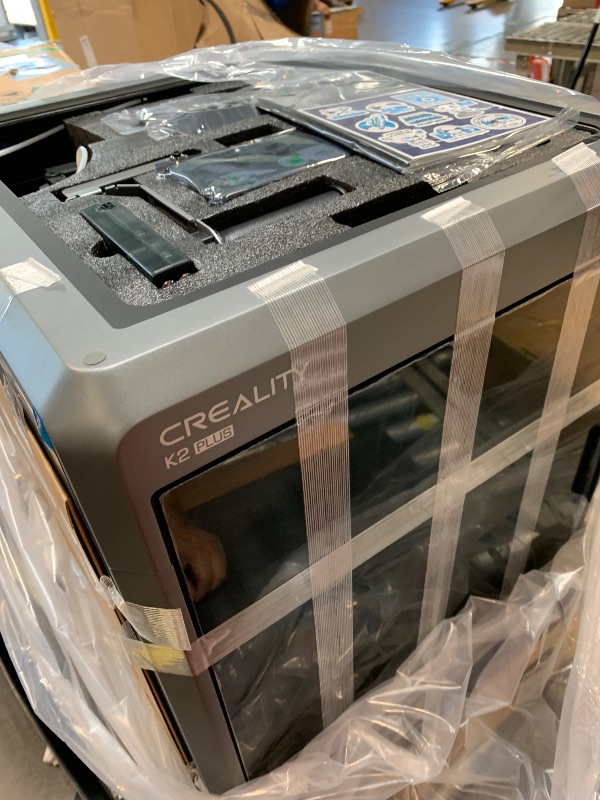 Photo 1 of Creality K2 Plus Combo 3D Printer, Multi Color Printing with New CFS, Max 600mm/s Printing Speed, Full-auto Leveling, Next-Gen Direct Drive Extruder, Dual AI Camera, Build Volume 350 * 350 * 350mm