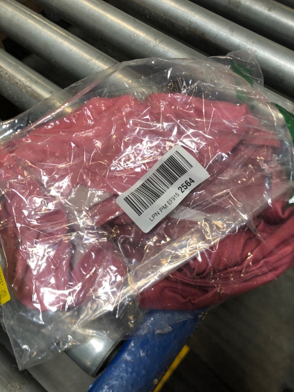 Photo 1 of **NEEDS TO BE WASHED** T-shirt for Women V-neck Summer Tops Trendy 2025 Spring Flowy Casual Vacation Outfits Travel with Pocket Tees Gradient Burgundy XL