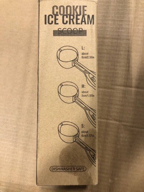 Photo 1 of ***Only 1***
Ice Cream Scoop, 3Pcs Cookie Scoop Set, Stainless Steel Ice Cream Scooper with Trigger Release, Large/Medium/Small Cookie Scooper for Baking, Cookie Scoops for Baking Set of 3 with Cookie Dough Scoop…