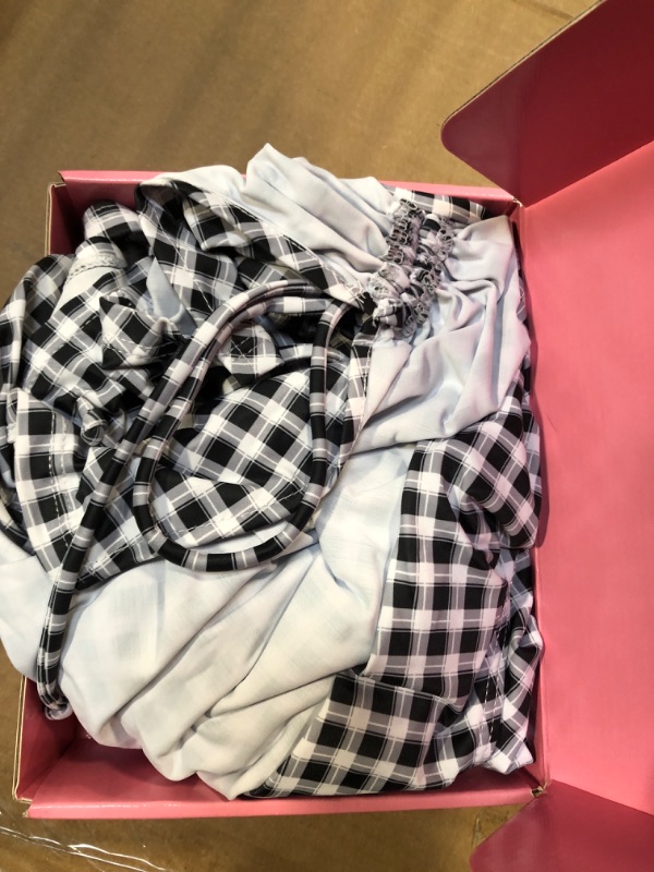 Photo 1 of **NEEDS TO BE CLEANED** Womens Underwire Bikini with Skirt - Push Up Bathing Suit Two Piece High Waisted Swimsuit 2025 Swimwear Plaid S