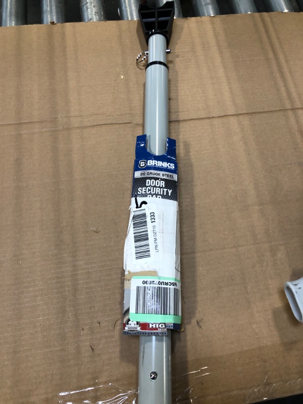 Photo 1 of ***STOPPER MISSING***BRINKS Door Security Bar - Adjustable Brinks Door Security Bar for Travel, School, Dorm and Home - Door Jammer for Hinged Doors and Sliding Door Security – Silver