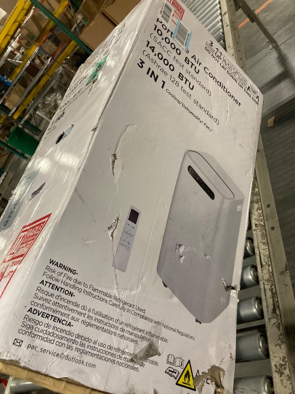 Photo 1 of 14000 BTU Portable Air Conditioners for Room up to 700 Sq. Ft, 3-IN-1 Portable AC Unit with Fan Dehumidifier, Drainage-free Cooling, 48 dB Quiet Sleep Mode, 24H Timer, Auto Swing, Windows Kit Included