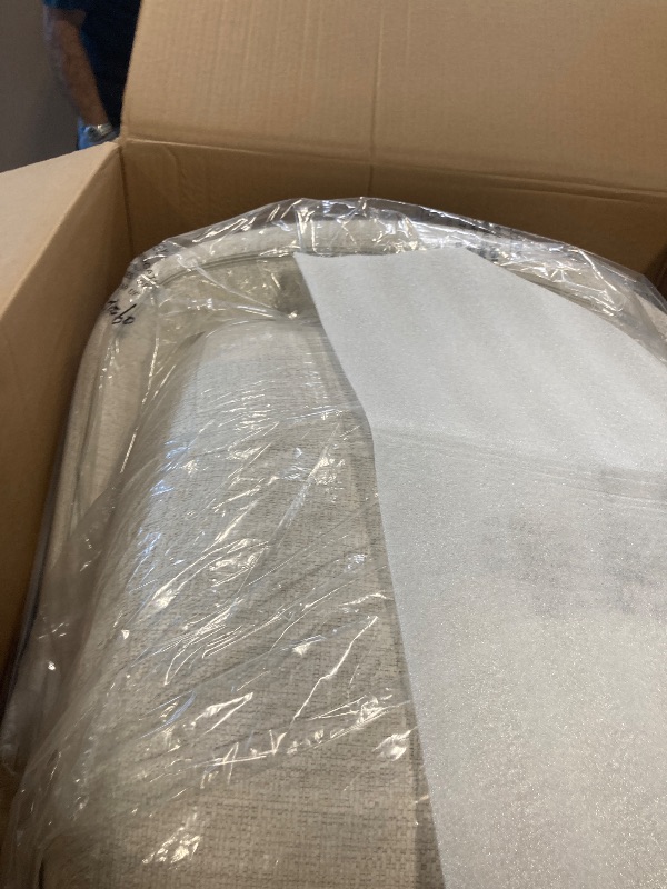 Photo 1 of ***1 CHAIR*****KISLOT Upholstered Dining Chairs with Casters Modern Barrel Side Armchair with Rollers for Diningroom Bedroom Livingroom Reading Room, Linen, 4PCS