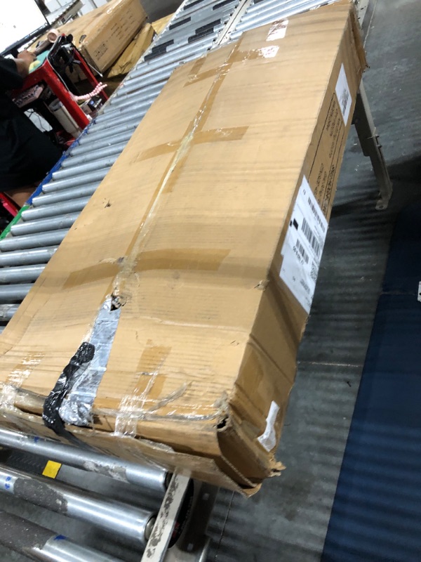 Photo 1 of ***MISSING HARDWARE***Tribesigns Computer Desk with 5 Drawers, Home Office Desks with Reversible Drawer Cabinet Printer Stand, Industrial PC Desk with Storage, Grey Study Writing Table Workstation for Small Spaces