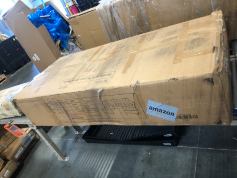 Photo 1 of **2 of 3 boxes only**Trygoal L Shaped Couches for Living Room, Sectional Couch Living Room Furniture with Storage Ottoman, Modular Sectional Sofa with Movable Chaise for Apartment Office, Black Grey