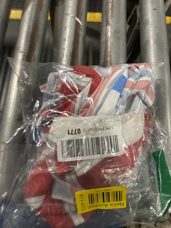 Photo 1 of ** UNKNOWN SIZE***Tankaneo Womens Summer Striped Shirts Casual Color Block Short Sleeve Tops Loose Fit Crew Neck Tees Red