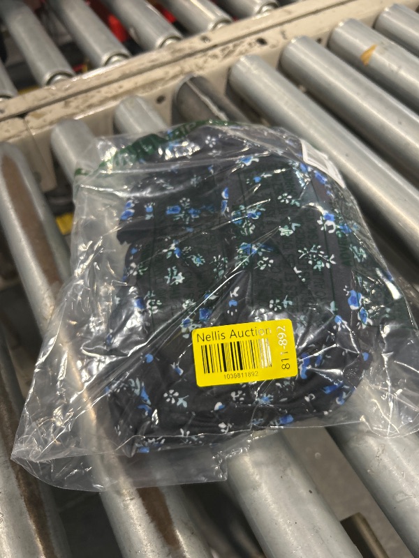 Photo 1 of ** UNKNOWN SIZE***nclook Womens Summer Casual Dresses Sweet Cute V Neck Mini Dress with Pockets Ruffle Short Sleeve Black Floral